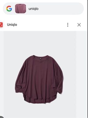 Uniqlo Women's Crewneck Top — Plum